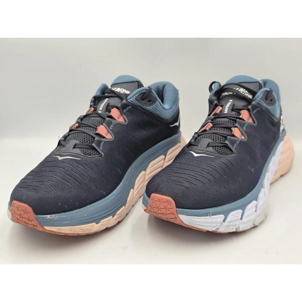 Hoka One One Gaviota 3 Womens Size 11 Blue Pink Athletic Running Shoes Sneakers